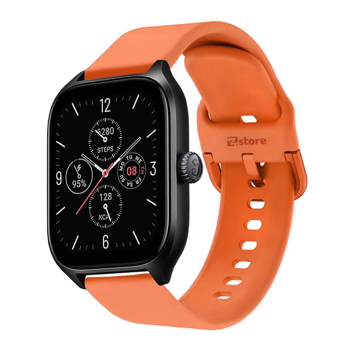 GENERICO - Correa Compatible Con Amazfit GTS4 Naranja Hebilla 20mm