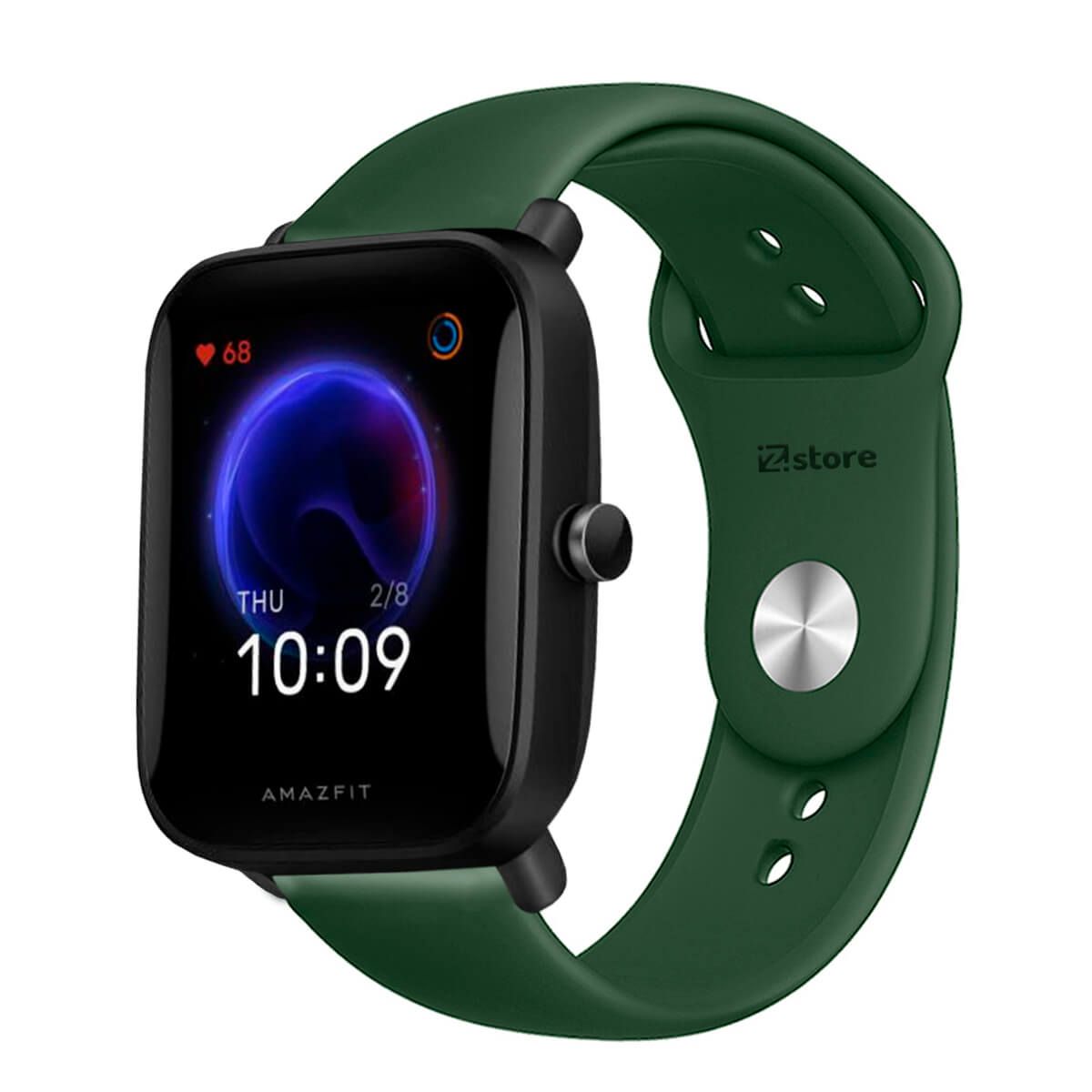 GENERICO - Correa Compatible Con Amazfit Pop Pro Verde Militar Broche 20mm