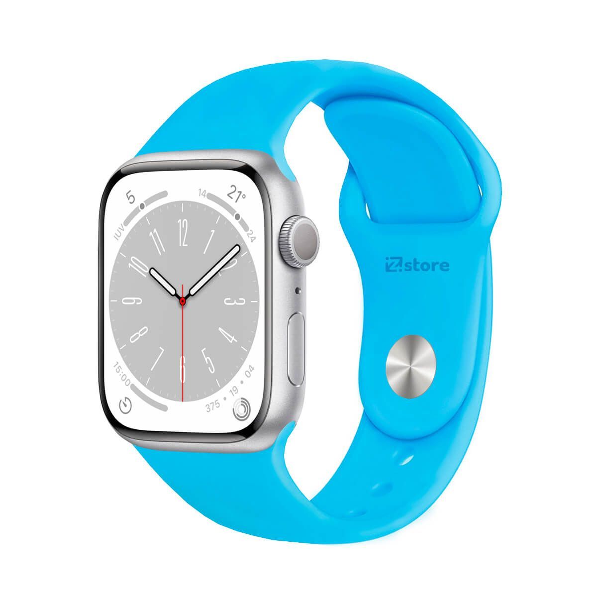 GENERICO - Correa Compatible Con Apple Watch 42mm / 44mm / 45mm Celeste