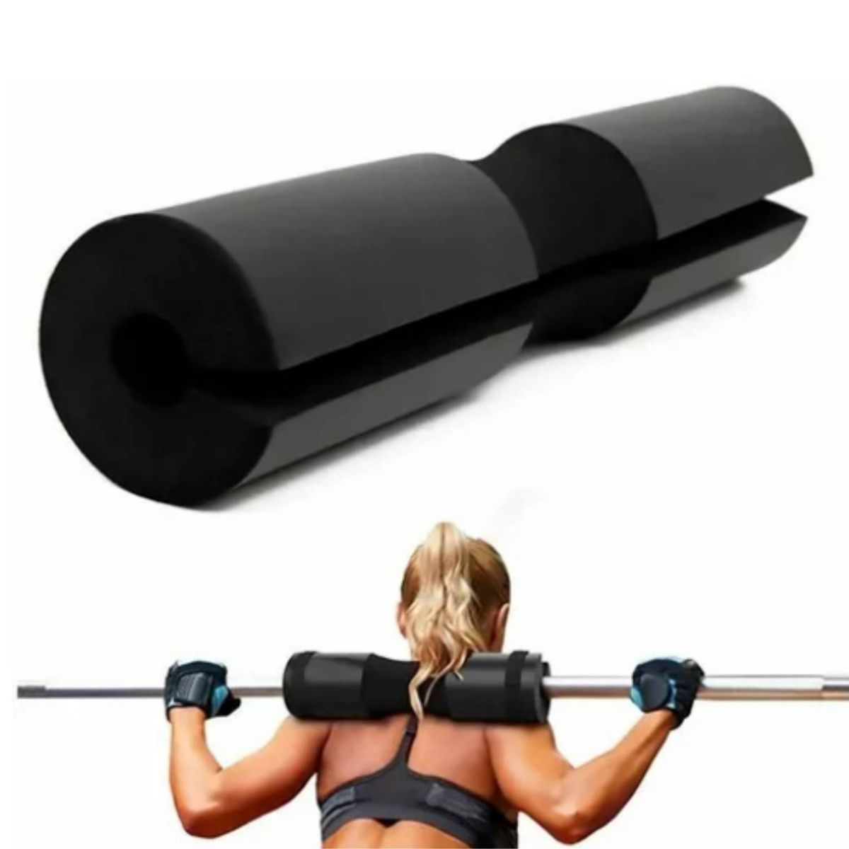 GENERICO - Almohadilla Suave para barra de Gimnasio NEGRO