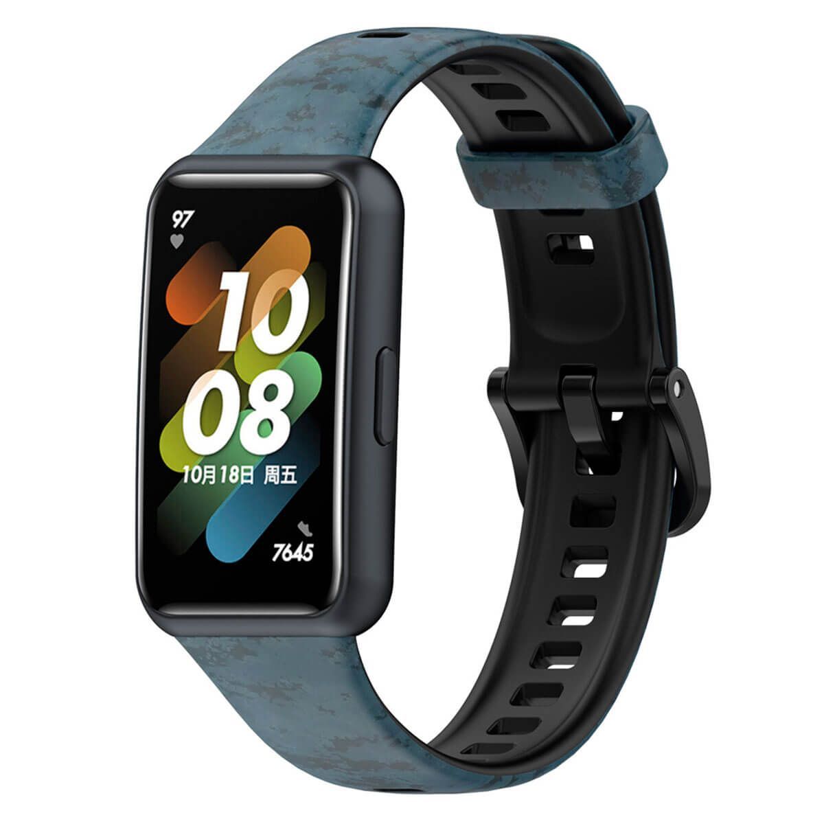 GENERICO - Correa Compatible Con Huawei Band 7 Camuflado Gris