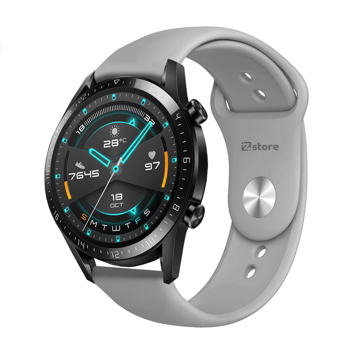 GENERICO - Correa Compatible Con Huawei GT2 46mm Gris Broche 22mm