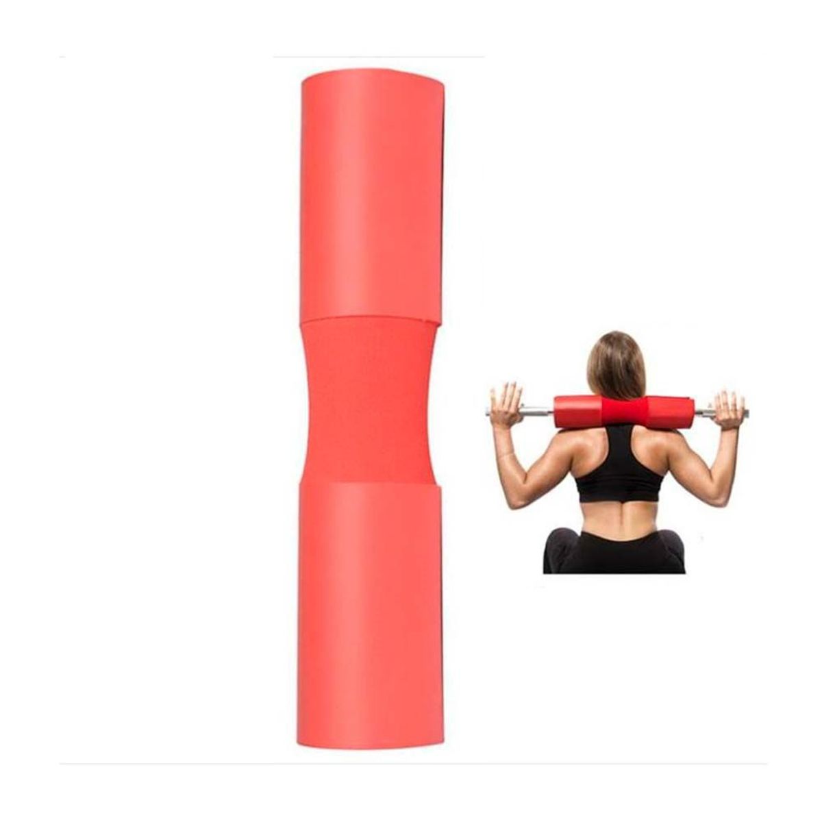 GENERICO - Almohadilla Suave para barra de Gimnasio Rojo