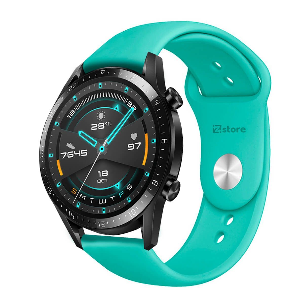 GENERICO - Correa Compatible Con Huawei GT2 46mm Verde Esmeralda Broche 22mm