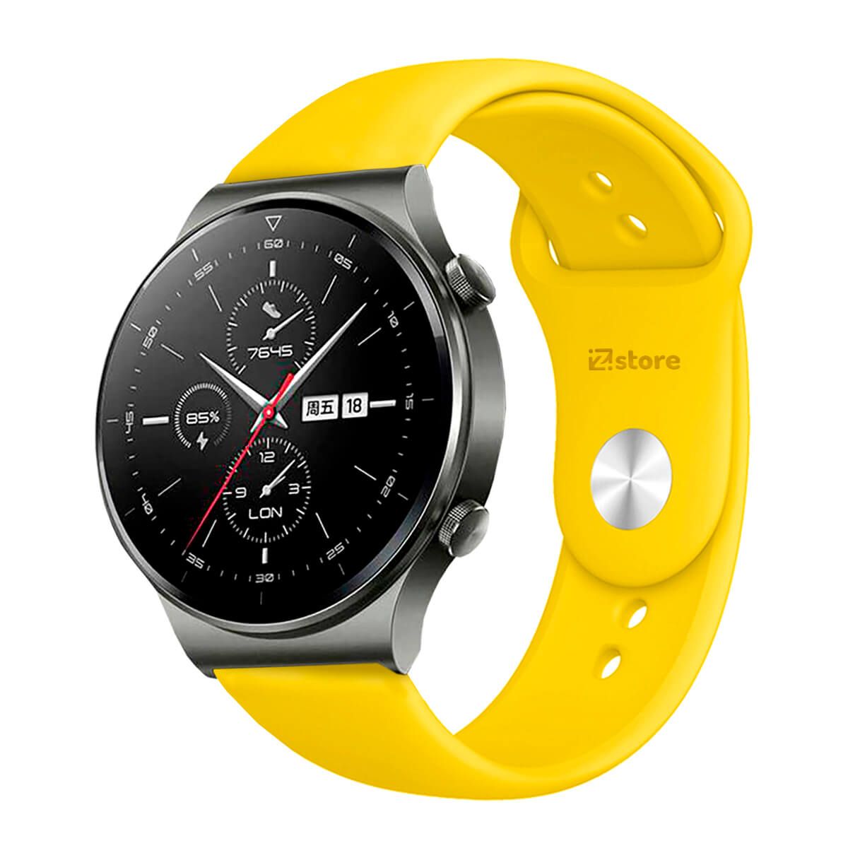 GENERICO - Correa Compatible Con Huawei GT2 Pro Amarillo Broche 22mm
