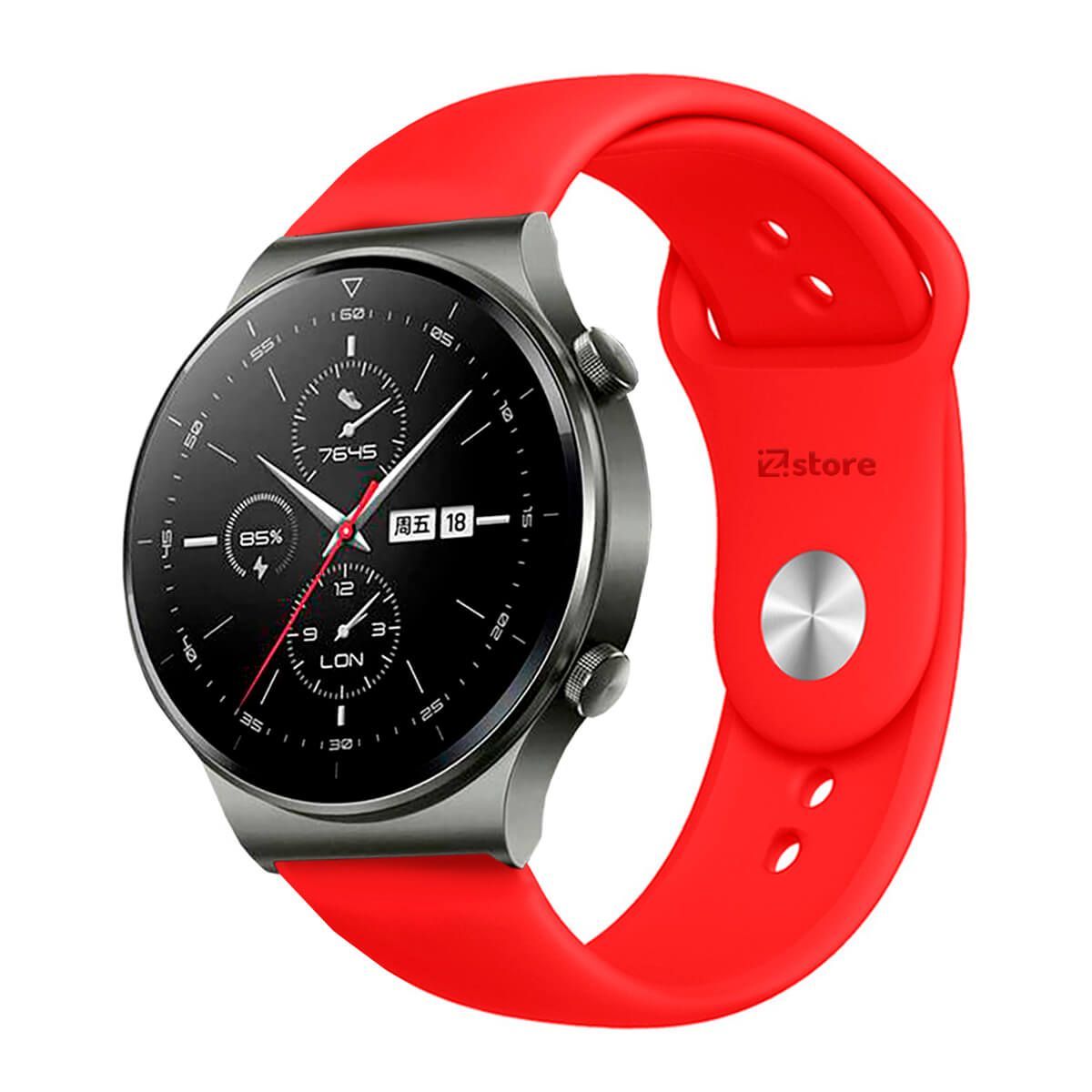 GENERICO - Correa Compatible Con Huawei GT2 Pro Rojo Broche 22mm