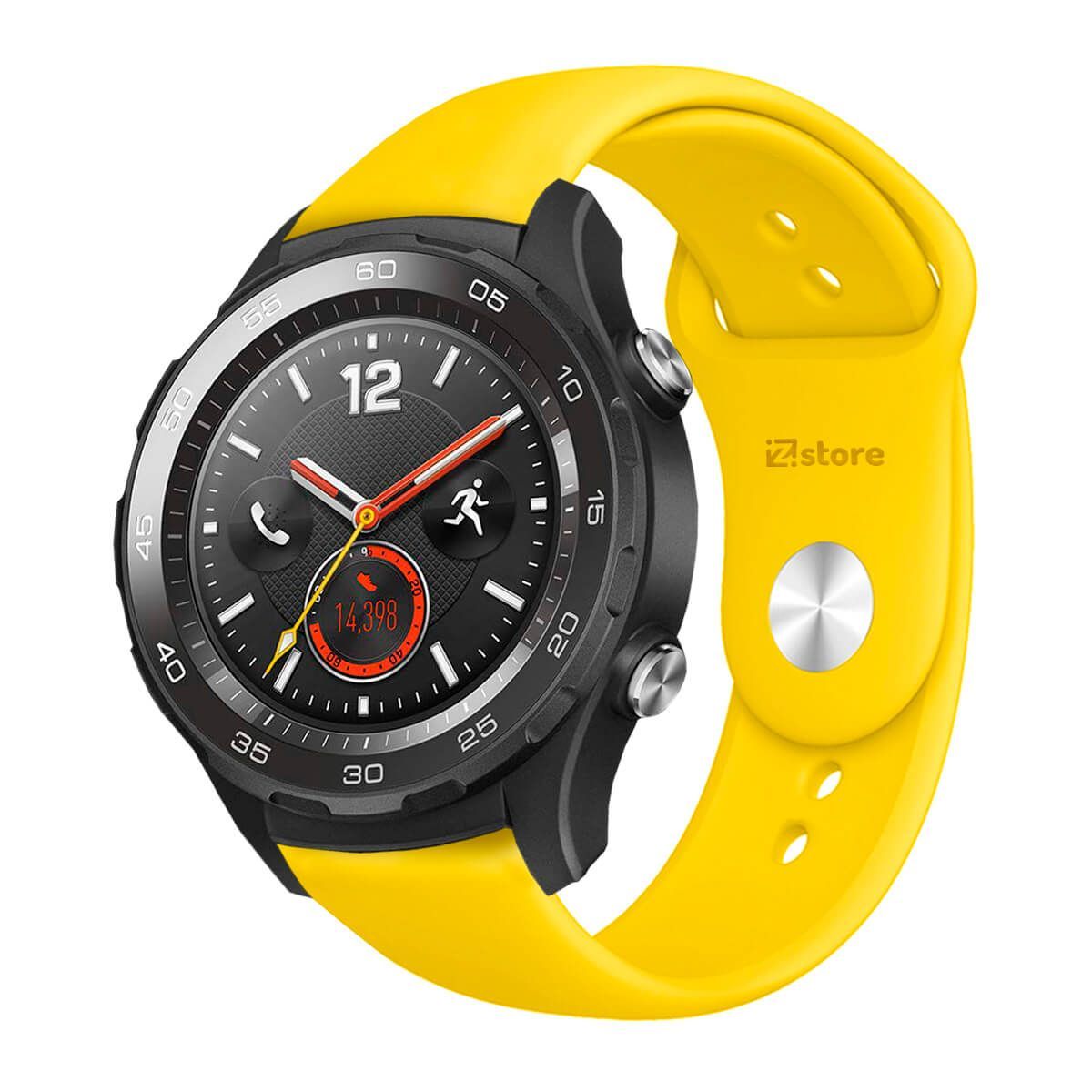 GENERICO - Correa Compatible Con Huawei Watch 2 Amarillo Broche 20mm