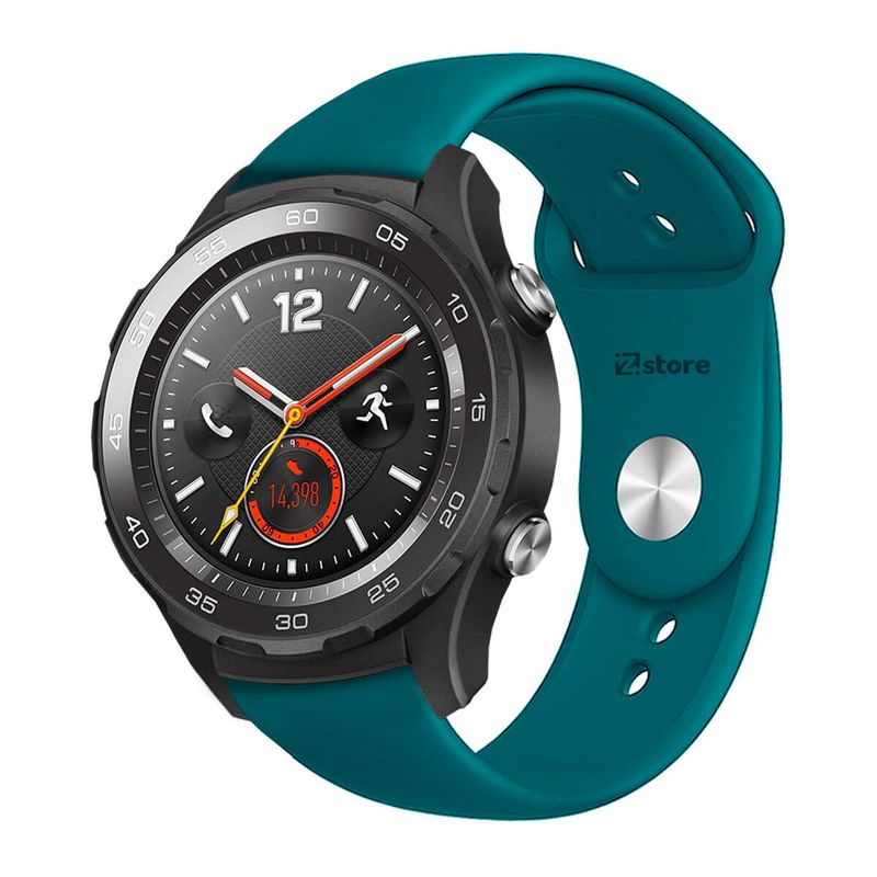 GENERICO - Correa Compatible Con Huawei Watch 2 Azul Turqueza Broche 20mm