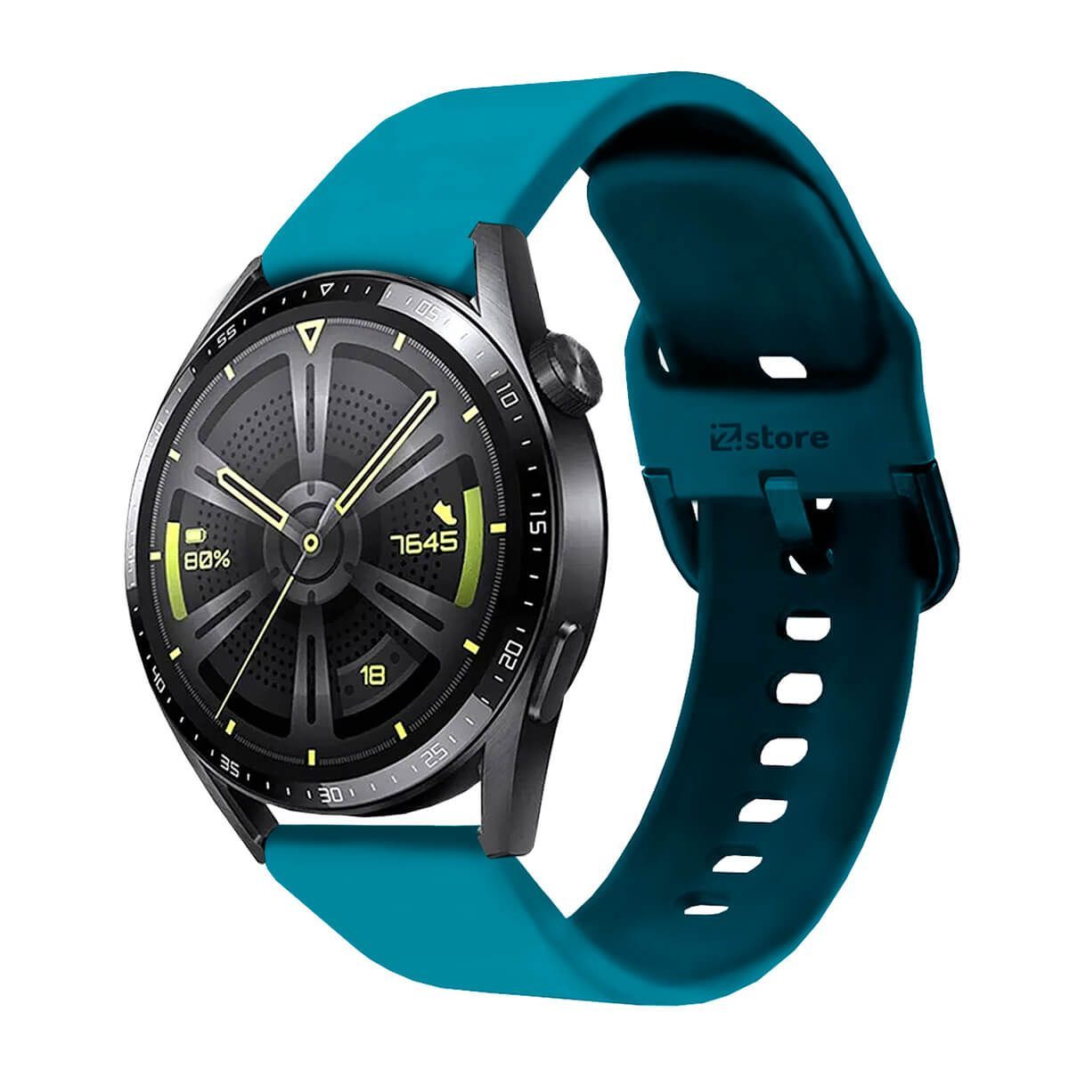 GENERICO - Correa Compatible Con Huawei GT3 Azul Turqueza Hebilla 22mm