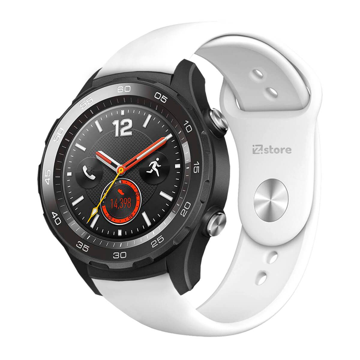 GENERICO - Correa Compatible Con Huawei Watch 2 Blanco Broche 20mm