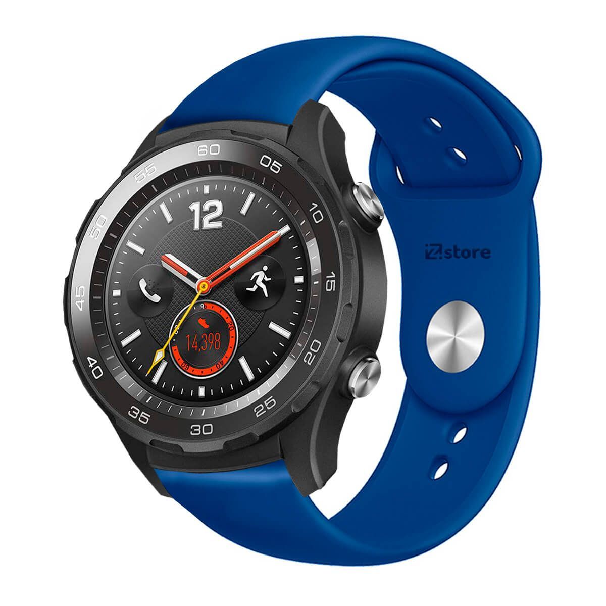 GENERICO - Correa Compatible Con Huawei Watch 2 Classic Azul Broche 22mm