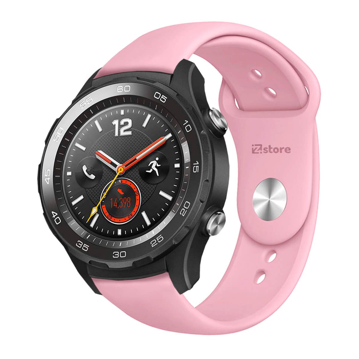 GENERICO - Correa Compatible Con Huawei Watch 2 Classic Rosado Broche 22mm