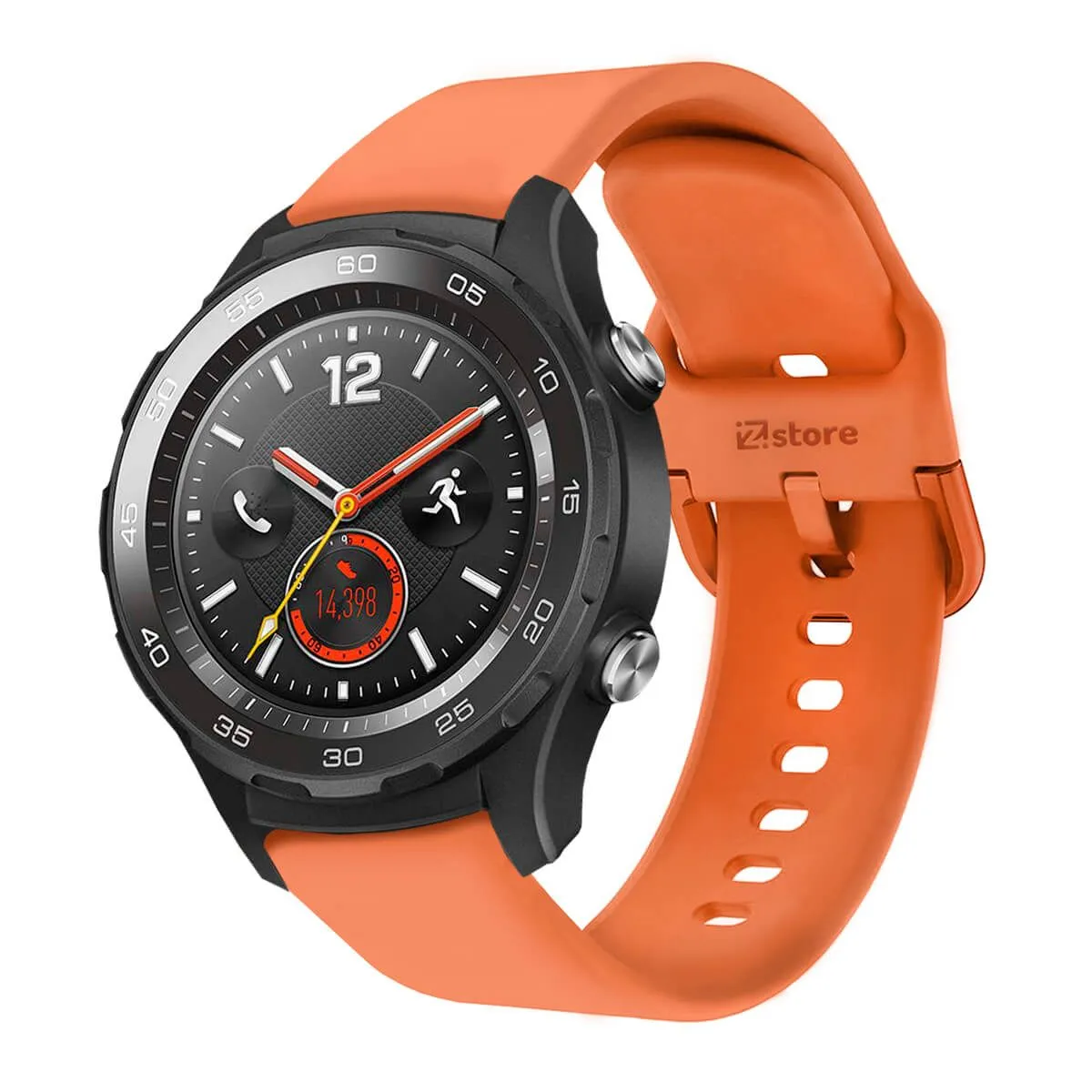 GENERICO - Correa Compatible Con Huawei Watch 2 Naranja Hebilla 20mm