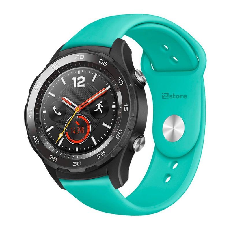 GENERICO - Correa Compatible Con Huawei Watch 2 Verde Esmeralda Broche 20mm