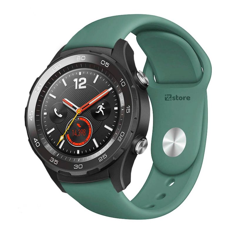 GENERICO - Correa Compatible Con Huawei Watch 2 Verde Pino Broche 20mm
