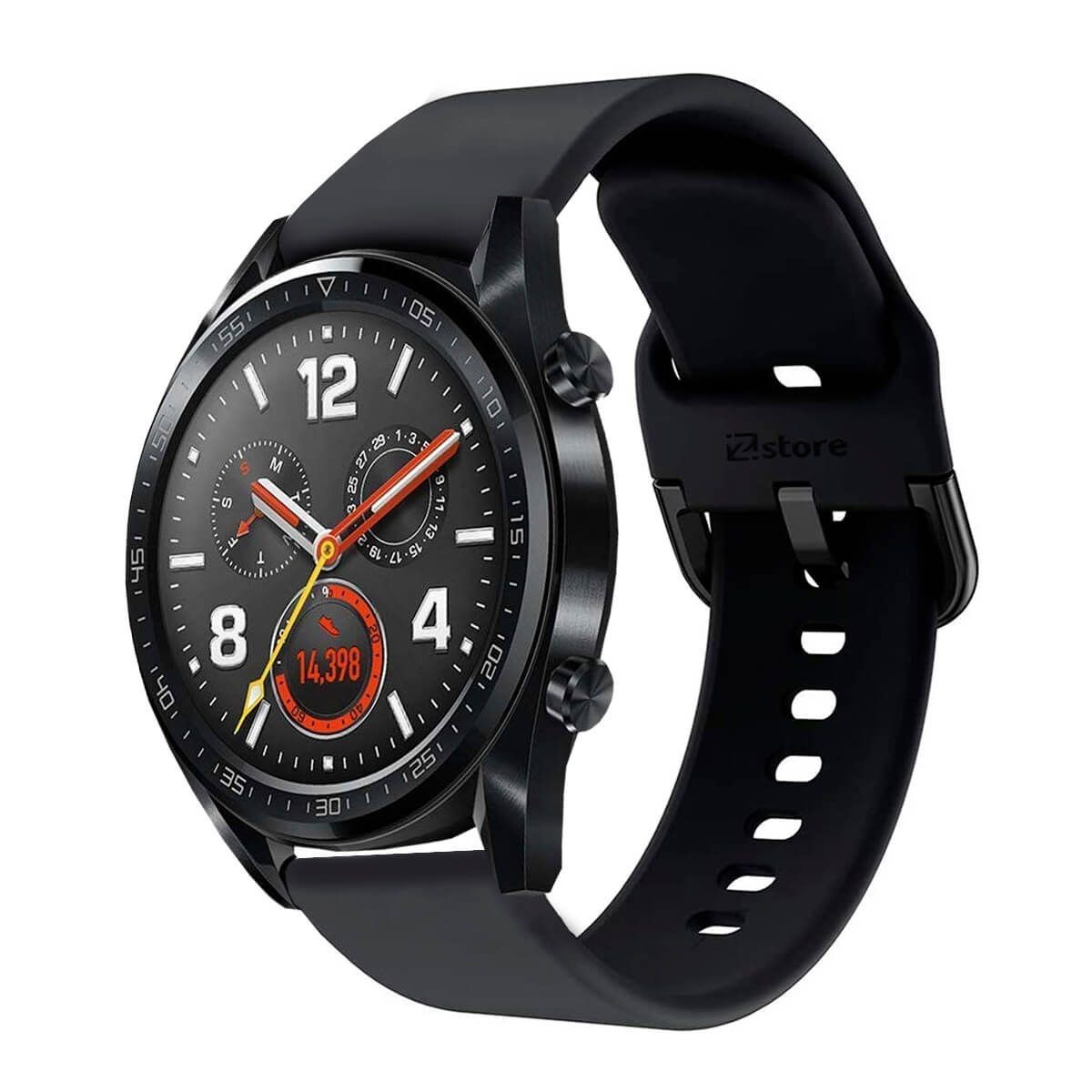 GENERICO - Correa Compatible Con Huawei Watch GT Negro Hebilla 22mm