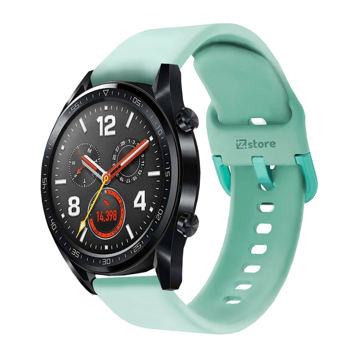 GENERICO - Correa Compatible Con Huawei Watch GT Verde Esmeralda Hebilla 22mm