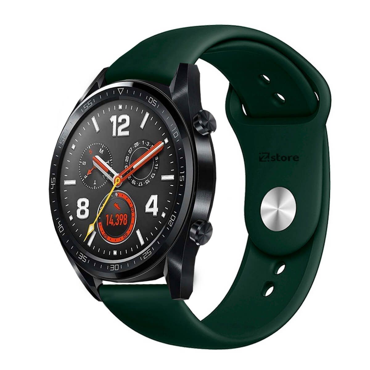 GENERICO - Correa Compatible Con Huawei Watch GT Verde Oscuro Broche 22mm
