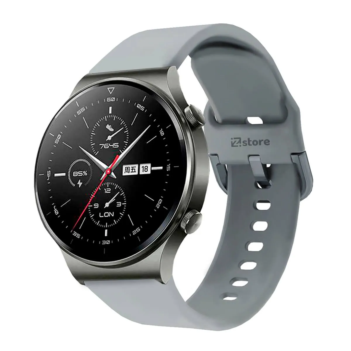 GENERICO - Correa Compatible Con Huawei Watch GT2 Pro Gris Hebilla 22mm