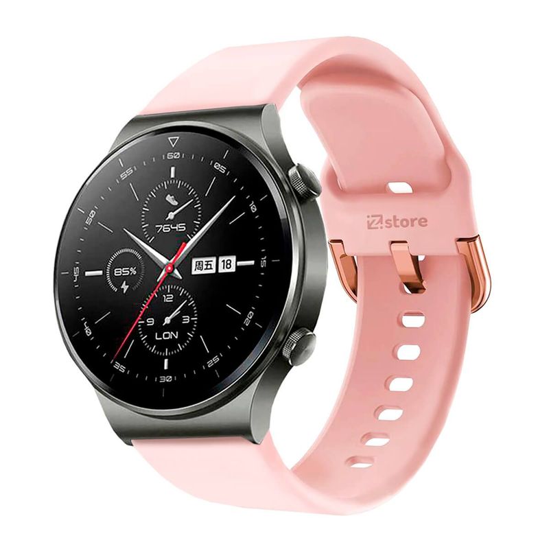 GENERICO - Correa Compatible Con Huawei Watch GT2 Pro Rosado Hebilla 22mm
