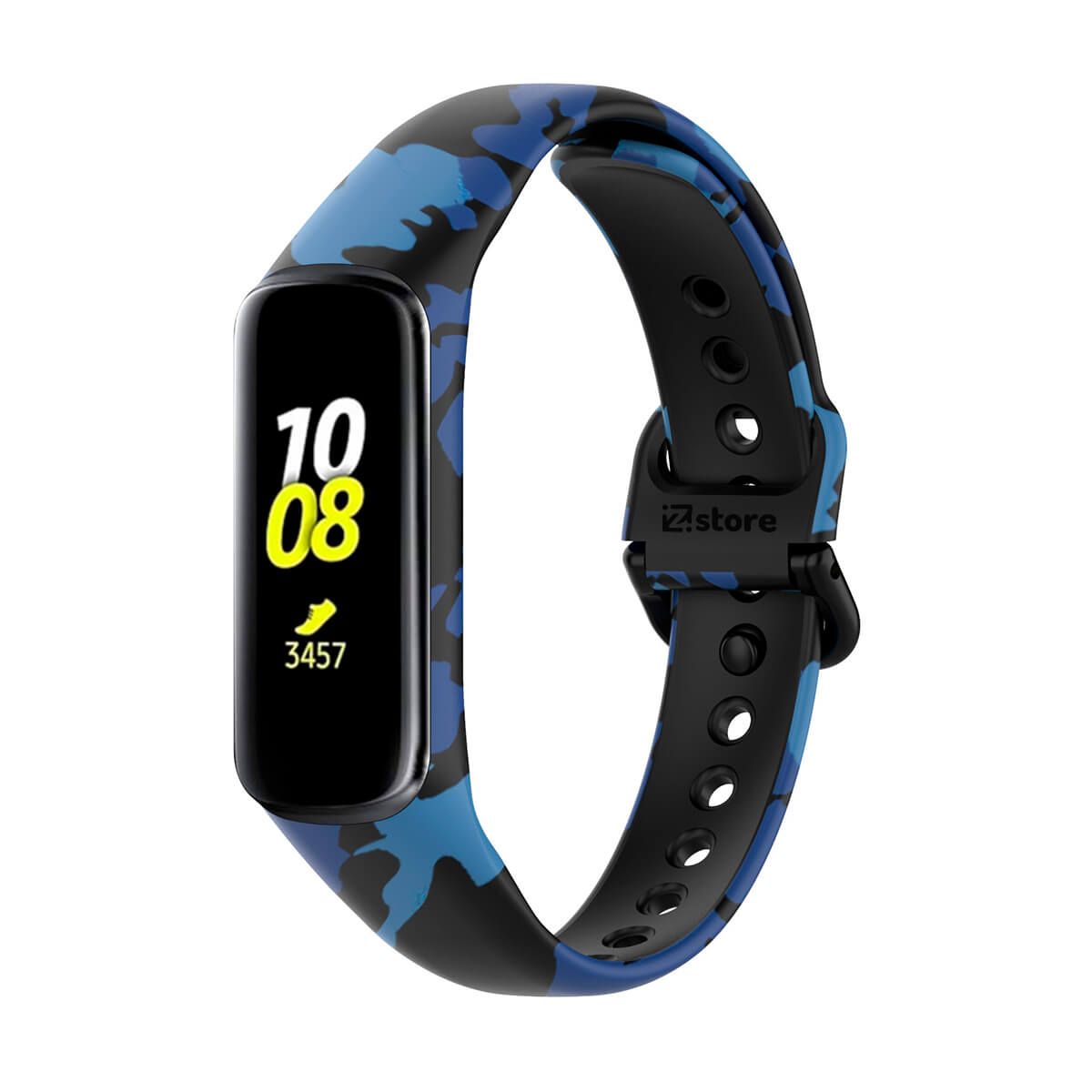 GENERICO - Correa Compatible Con Samsung Galaxy Fit 2 Camuflado Azul