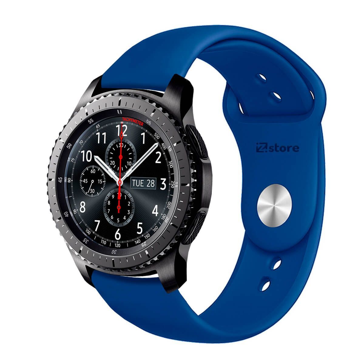 GENERICO - Correa Compatible Con Samsung Galaxy Gear S3 Frontier Azul Broche 22mm
