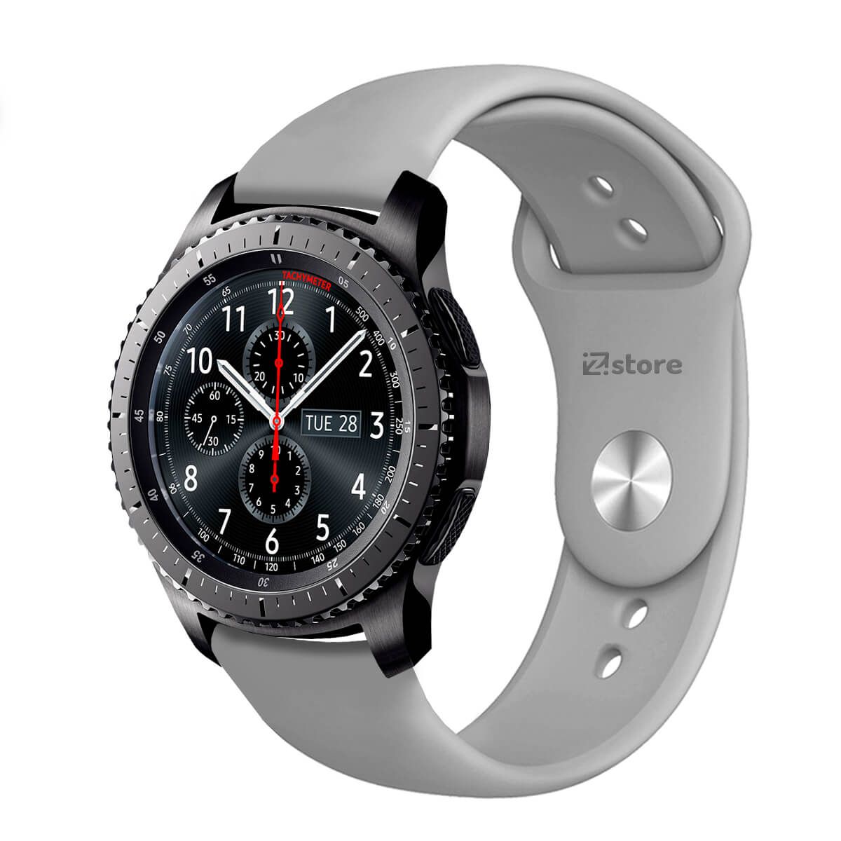 GENERICO - Correa Compatible Con Samsung Galaxy Gear S3 Frontier Gris Broche 22mm
