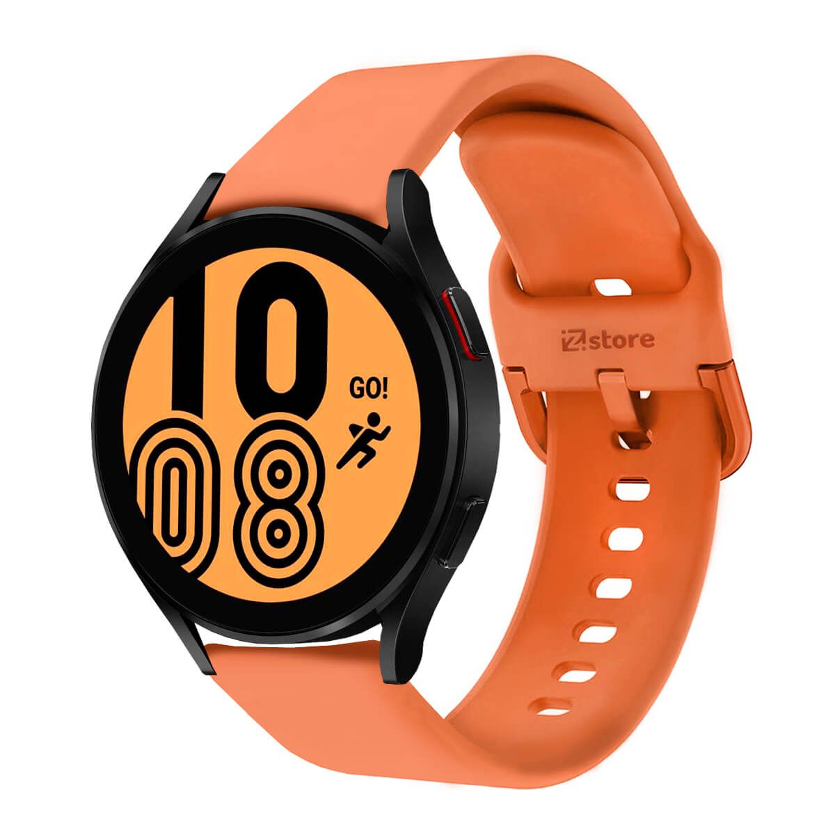 GENERICO - Correa Compatible Con Samsung Galaxy Watch 42mm Naranja Hebilla 20mm