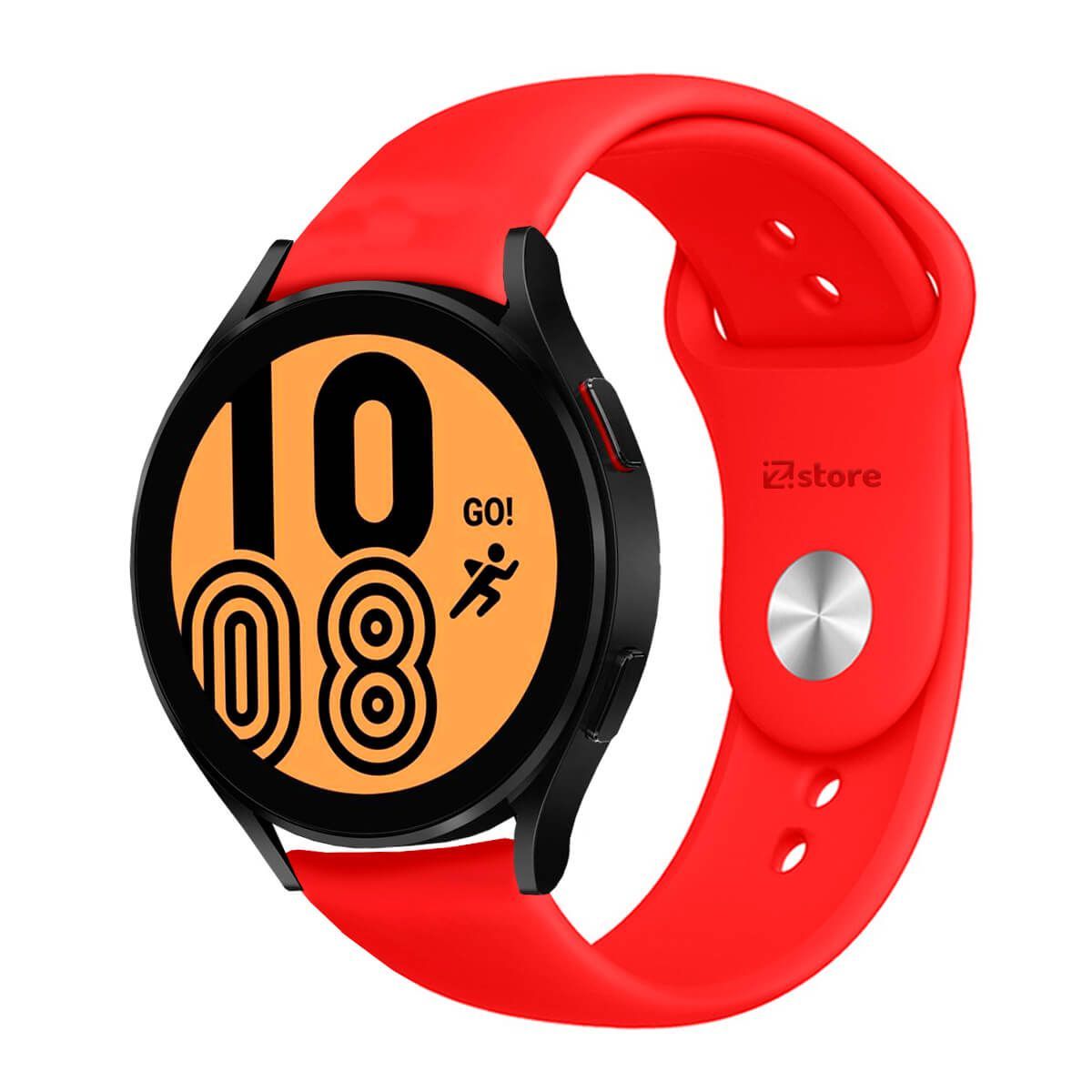 GENERICO - Correa Compatible Con Samsung Galaxy Watch 42mm Rojo Broche 20mm
