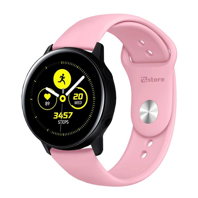 GENERICO - Correa Compatible Con Samsung Galaxy Watch Active Rosado Broche 20mm