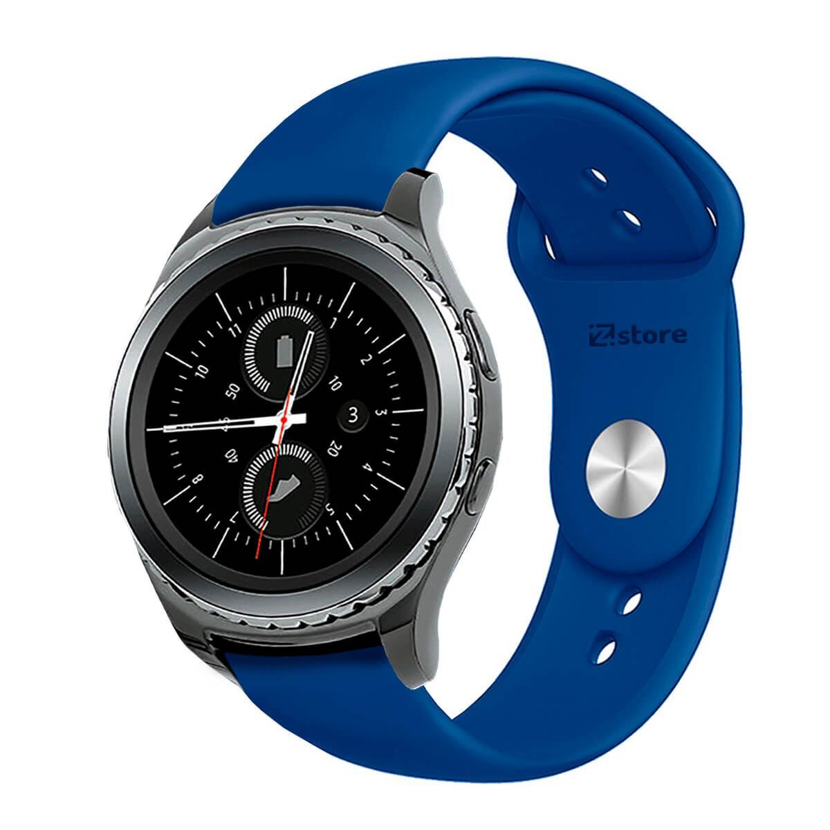 GENERICO - Correa Compatible Con Samsung Gear S2 Classic Azul Broche 20mm