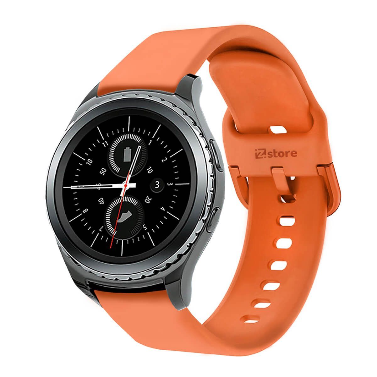 GENERICO - Correa Compatible Con Samsung Gear S2 Classic Naranja Hebilla 20mm