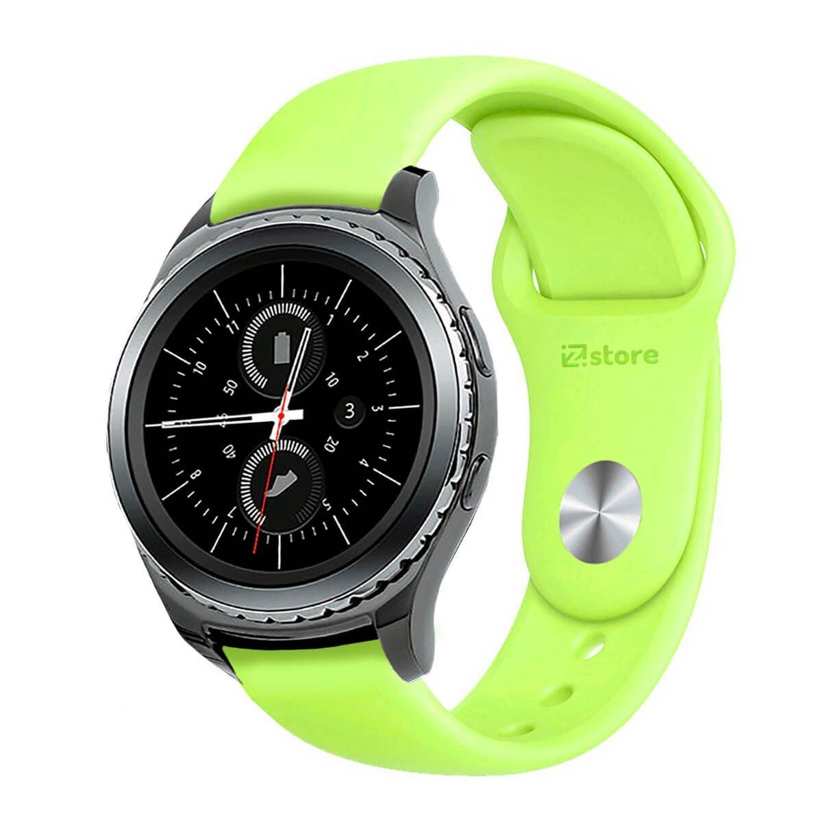 GENERICO - Correa Compatible Con Samsung Gear S2 Classic Verde Limón Broche 20mm