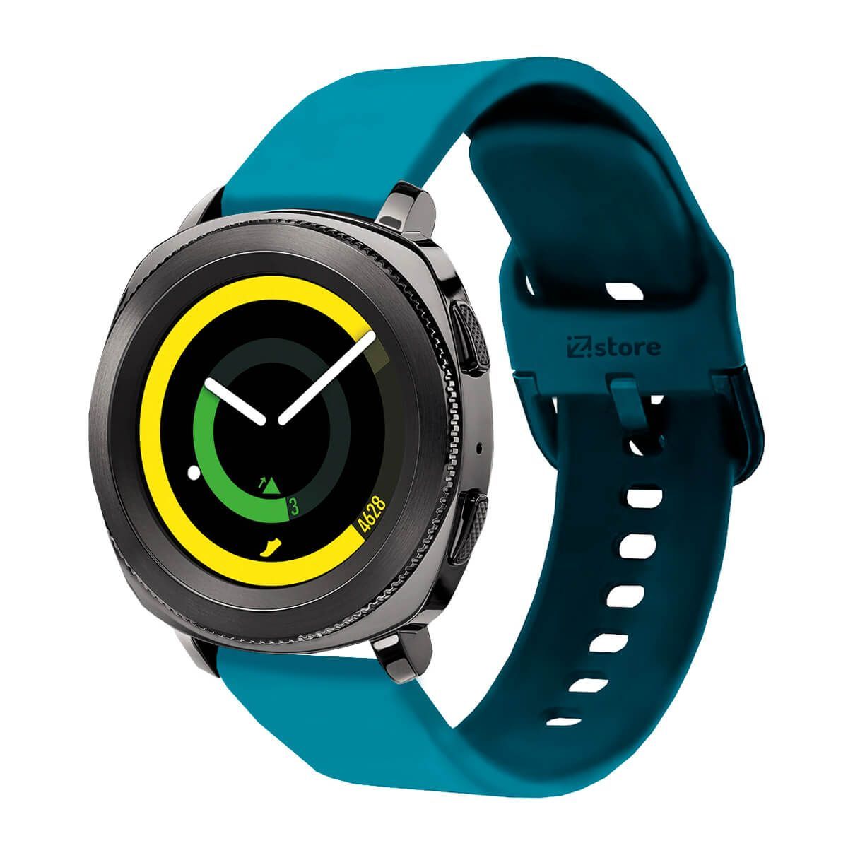 GENERICO - Correa Compatible Con Samsung Gear Sport Azul Turquesa Hebilla 20mm