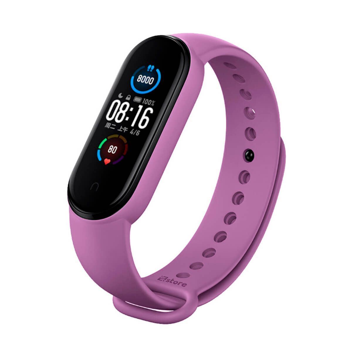 GENERICO - Correa Compatible Con Xiaomi Mi Band 3 y 4 Morado