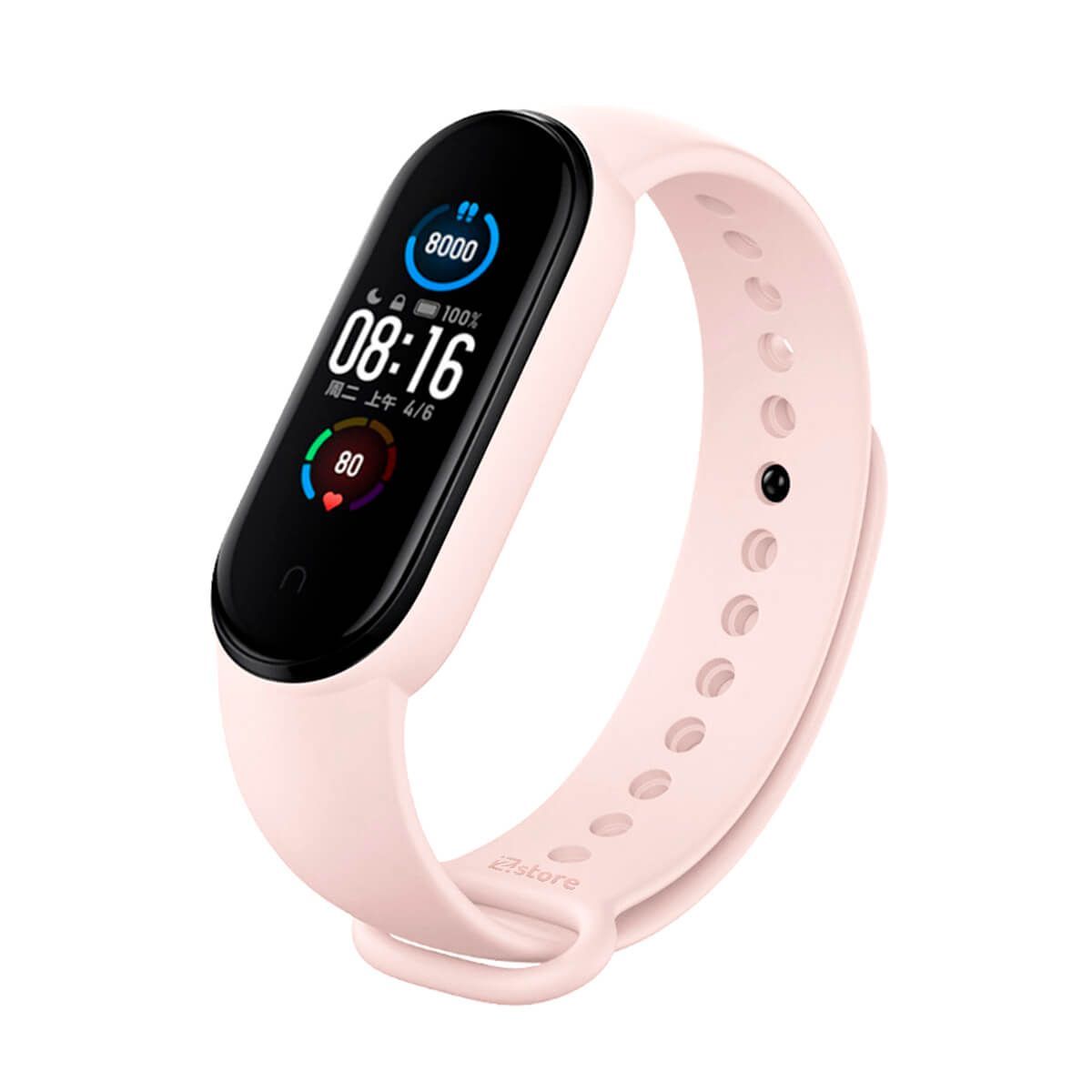 GENERICO - Correa Compatible Con Xiaomi Mi Band 3 y 4 Rosado Claro