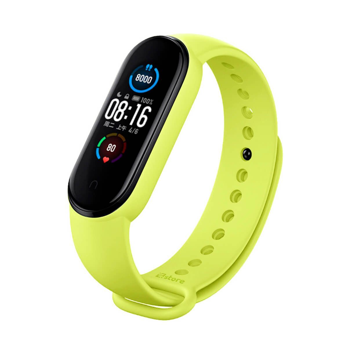 GENERICO - Correa Compatible Con Xiaomi Mi Band 3 y 4 Verde Limon