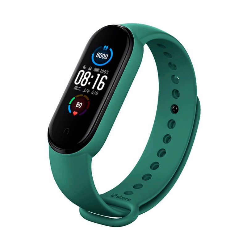 GENERICO - Correa Compatible Con Xiaomi Mi Band 3 y 4 Verde Oscuro