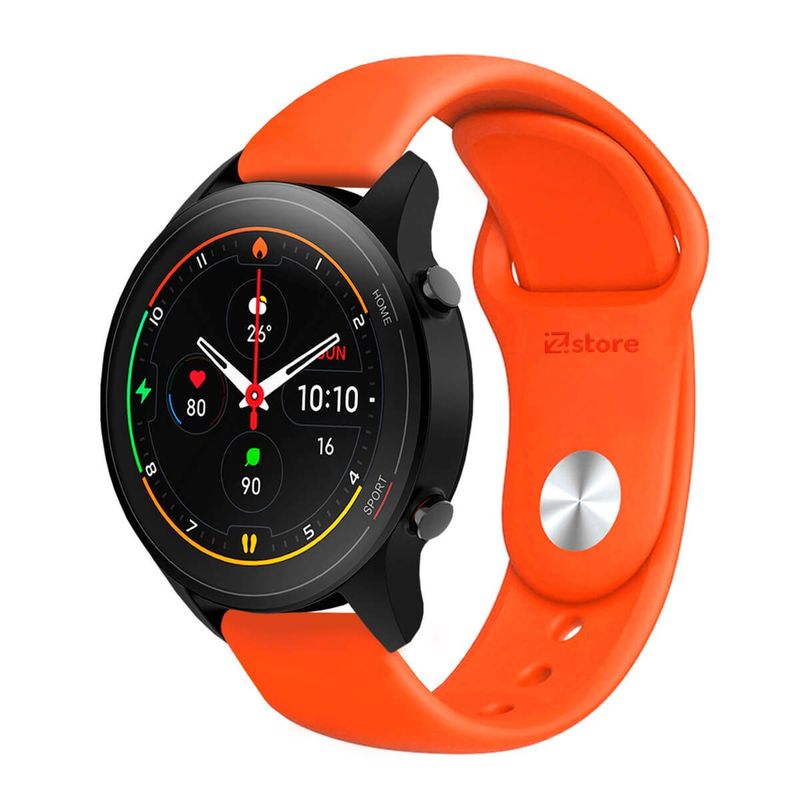 GENERICO - Correa Compatible Con Xiaomi Mi Watch Color Naranja Broche 22mm