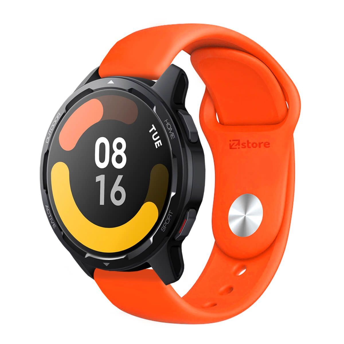 GENERICO - Correa Compatible Con Xiaomi Mi Watch S1 Active Naranja Broche 22mm