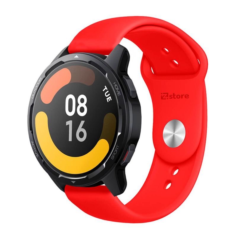 GENERICO - Correa Compatible Con Xiaomi Mi Watch S1 Active Rojo Broche 22mm