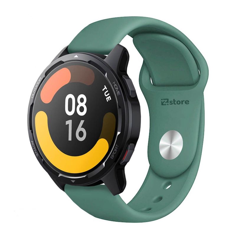 GENERICO - Correa Compatible Con Xiaomi Mi Watch S1 Active Verde Pino Broche 22mm