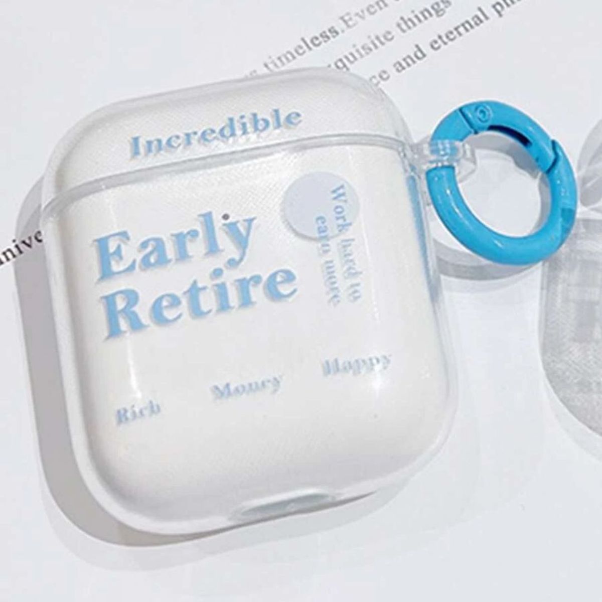 GENERICO - Case Airpods Pro 1 Con Llavero Celeste