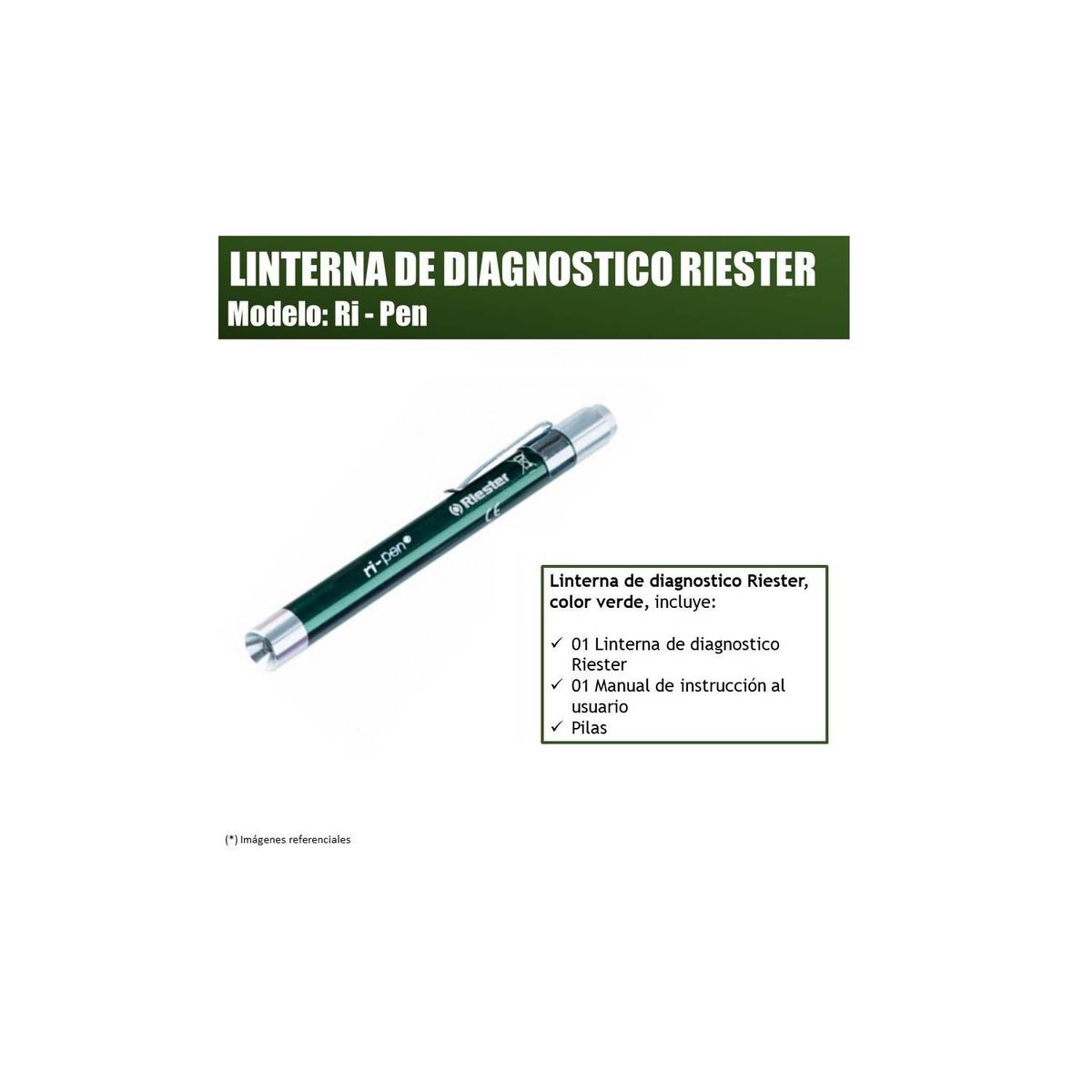 RIESTER - LINTERNA DE DIAGNOSTICO RI PEN RIESTER - VERDE