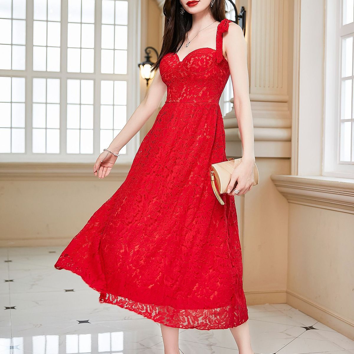 BLWOENS - Vestido de fiesta elegante para mujer