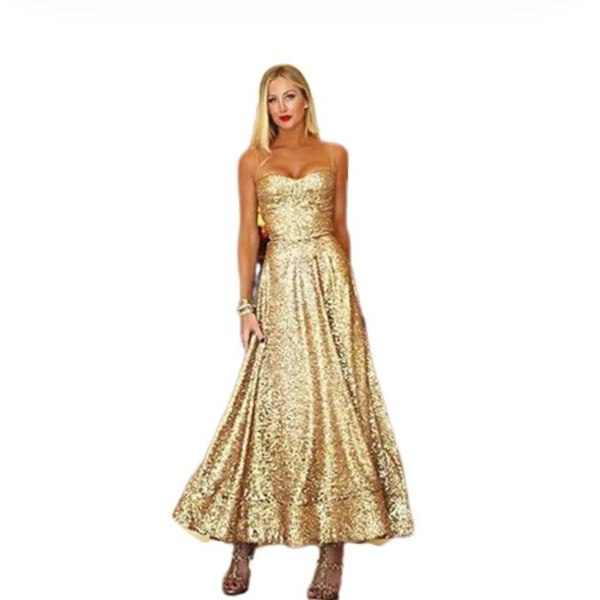 BLWOENS - Vestido de fiesta elegante para mujer