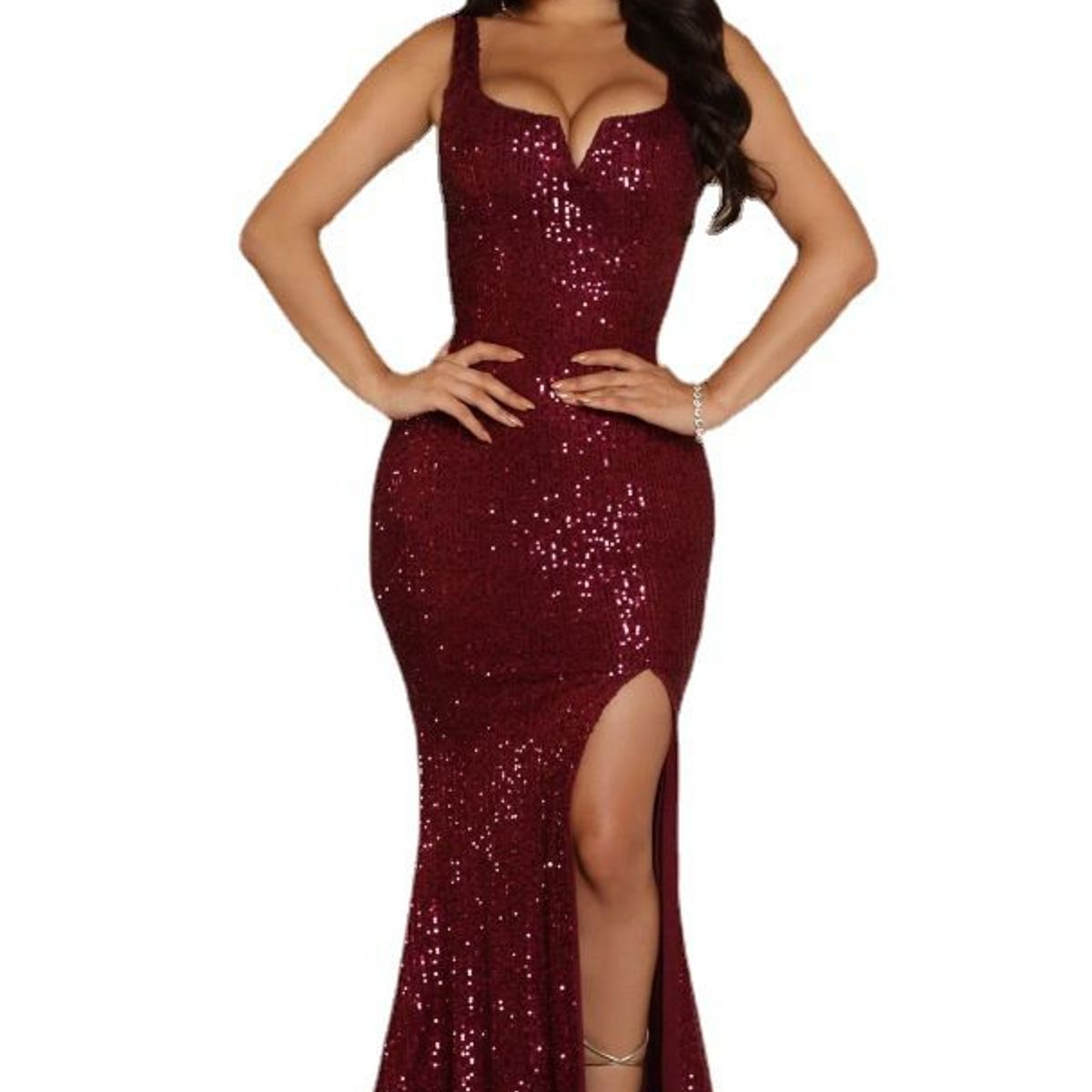 BLWOENS - Vestido de fiesta elegante para mujer