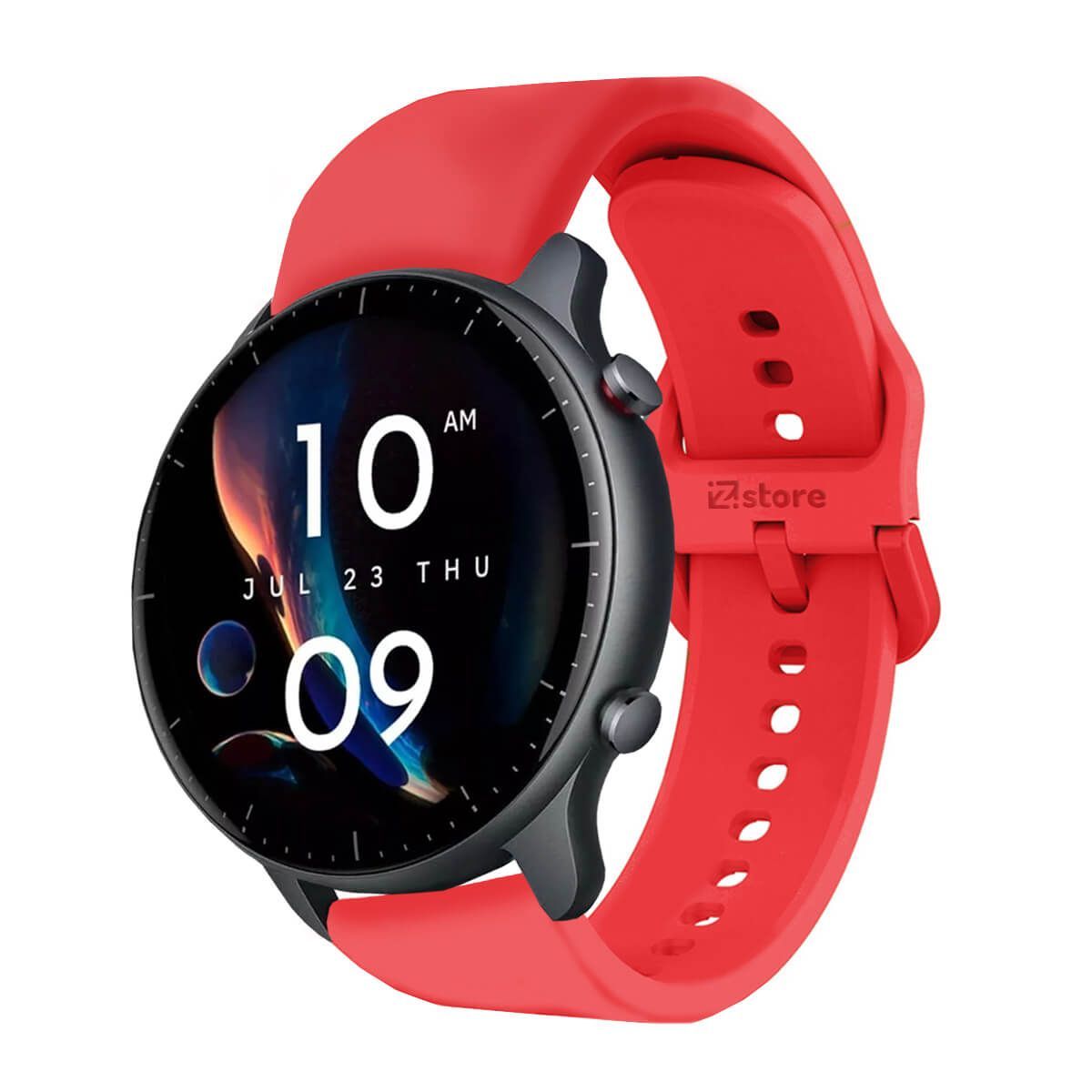 GENERICO - Correa Compatible Con Amazfit GTR3 Rojo Hebilla 22mm