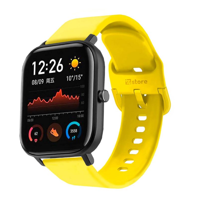 GENERICO - Correa Compatible Con Amazfit GTS Amarillo Hebilla 20mm