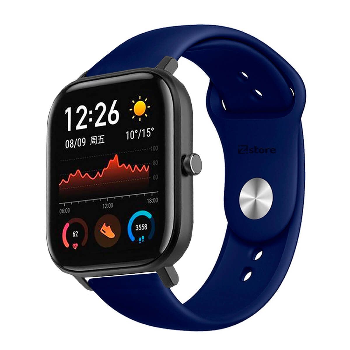 GENERICO - Correa Compatible Con Amazfit GTS Azul Oscuro Broche 20mm
